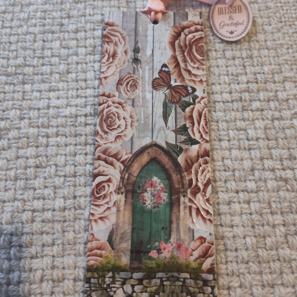Floral and Butterfly Bookmark
